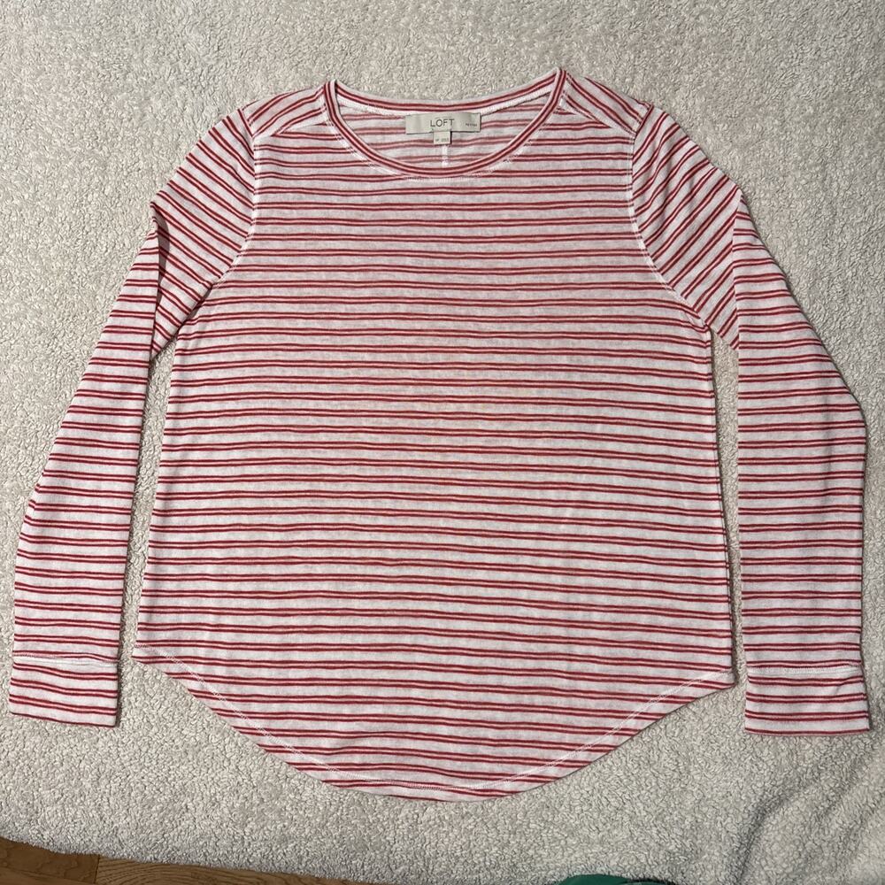 Ann Taylor Loft Petites SP Long Sleeve Blouse, Preppy, Y2K, EUC, Stretchy, Soft
